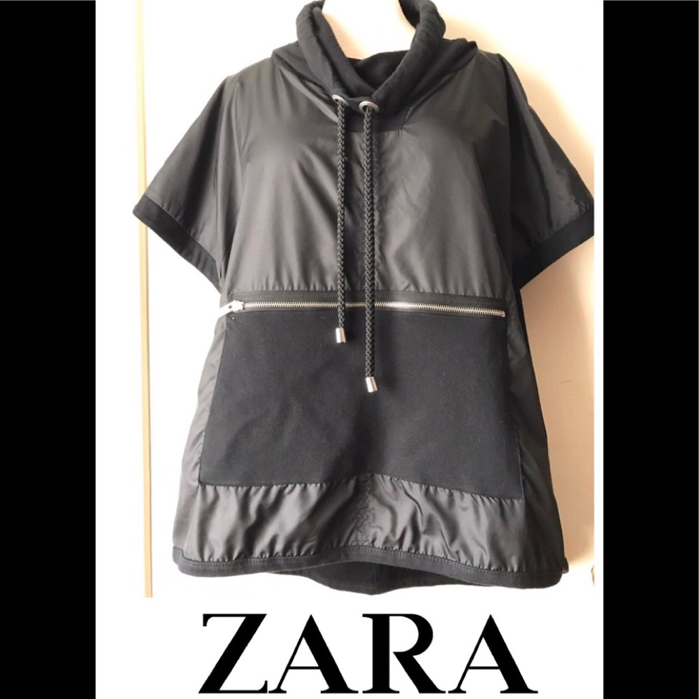 ZARA PULLOVER SHORT SLEEVE JACKET TOP SZ LARGE